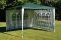Cort de petrecere în grădină - verde 3 x 3 m + 2 pereți late