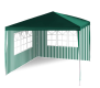 Cort de petrecere în grădină - verde 3 x 3 m + 2 pereți late