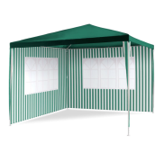 Cort de petrecere în grădină - verde 3 x 3 m + 2 pereți late