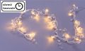 Lanț decorativ cu cristale strălucitoare - 20 LED-uri,alb ca