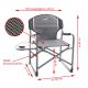 Scaun pliant de camping cu masă și suport - 2 bucăți