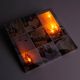 Tablou decorativ cu LED-uri, motiv acasă, 30x30 cm, baterii