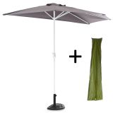Umbrelă de soare semicircular+accesorii, 265x138x230 cm
