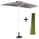 Umbrelă de soare semicircular+accesorii, 265x138x230 cm