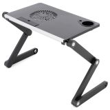 Garthen Masă laptop cu ventilator USB - negru argintiu