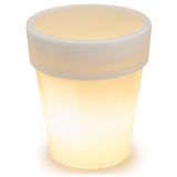 Ghiveci decorativ solar - 3 LED-uri, alb cald