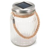 Lumină solară, sticlă - 3 LED-uri, alb cald