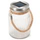 Set de lumini solare, tip borcan - 3 LED-uri, alb cald