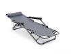 Șezlong de grădină pliant, gri