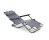 Șezlong de grădină pliant, gri
