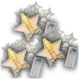 LED lanț de Crăciun STELE 3 buc - alb cald