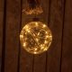 Bilă luminoasă pe o frânghie, 20 de LED-uri, alb cald