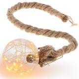Bilă luminoasă pe o frânghie, 20 de LED-uri, alb cald
