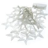 Set de stele strălucitoare cu 20 LED-uri, alb cald