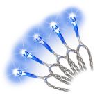 Set lanț de lumină LED, 20 LED-uri, albastru, 2 buc