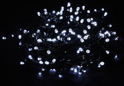 Lanț cu LED-uri de Crăciun - 18 m, 200 LED-uri, alb rece