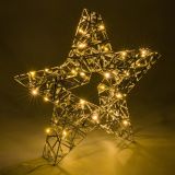 Stea luminoasă de Crăciun, LED, 37,5x40cm, timer, baterii