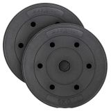 Set discuri haltere 2x5 kg, ciment, plastic, Ø 30/31 mm