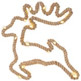 Decorațiune de Crăciun ren 28 x 29 cm, 20 LED-uri, alb cald