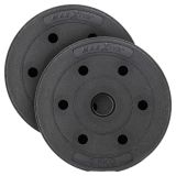 Discuri fitness 2,5 kg, set 2 bucăți, ciment, plastic, 30/31