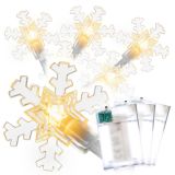 Instalație luminoasă decorativă cu fulgi de zăpadă, 20 LED-u