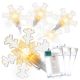 Instalație luminoasă decorativă cu fulgi de zăpadă, 20 LED-u