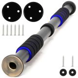 MAXXIVA Trapez telescopic pentru ușă, negru cu albastru