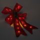 Decorațiune de Crăciun, fundiță roșie, 20 LED-uri, alb cald