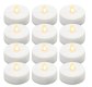 Lumânări LED ceai cu timer, set 12, alb cald, pentru decor
