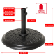 Bază rotundă pentru umbrelă, beton, 45 cm, negru decorativ