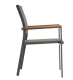 Scaun metalic stivuibil de grădină, antracit