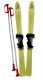 Ski Plastkon pentru copii 90cm, galben