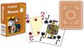 Cărți de poker Modiano 4 colțuri 100% plastic - Maro
