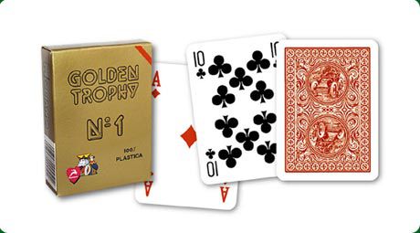 Cărți de poker Golden Trophy - Roșu