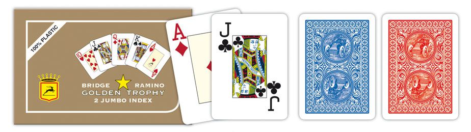 Cărți Modiano 2 colțuri 100% plastic RAMINO GOLDEN TROPHY