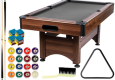 GamesPlanet Masă de biliard cu echipament, maro/antracit