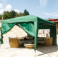 Cort pliabil exterior 3x3m, verde, structură oțel, acoperiș