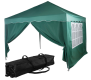 Cort pliabil exterior 3x3m, verde, structură oțel, acoperiș