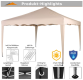 Cort pliabil de grădină 3x3m, acoperiș impermeabil, structur
