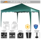 Cort pliabil 3x3m verde, protecție UV, structură oțel,