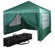 Cort pliabil 3x3m verde, protecție UV, structură oțel,