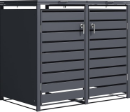Box pentru pubele STILISTA, metal, 2x240 l, design modern