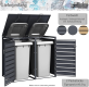 Box pentru pubele STILISTA, metal, 2x240 l, design modern