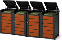 Box pentru pubele STILISTA, design modern, 4x240L, antracit/