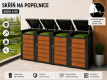 Box pentru pubele STILISTA, design modern, 4x240L, antracit/