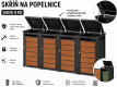 Box pentru pubele STILISTA, design modern, 4x240L, antracit/