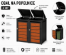 Box pentru pubele STILISTA, antracit și lemn, 2x240 l