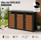 Box modern pentru pubele STILISTA, antracit/lemn, 3x240 l