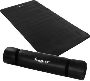 Covoraș de yoga MOVIT 190 x 100 x 1,5 cm - negru
