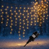 Instalație de Crăciun, tip ploaie - 15 m, 600 LED, alb rece